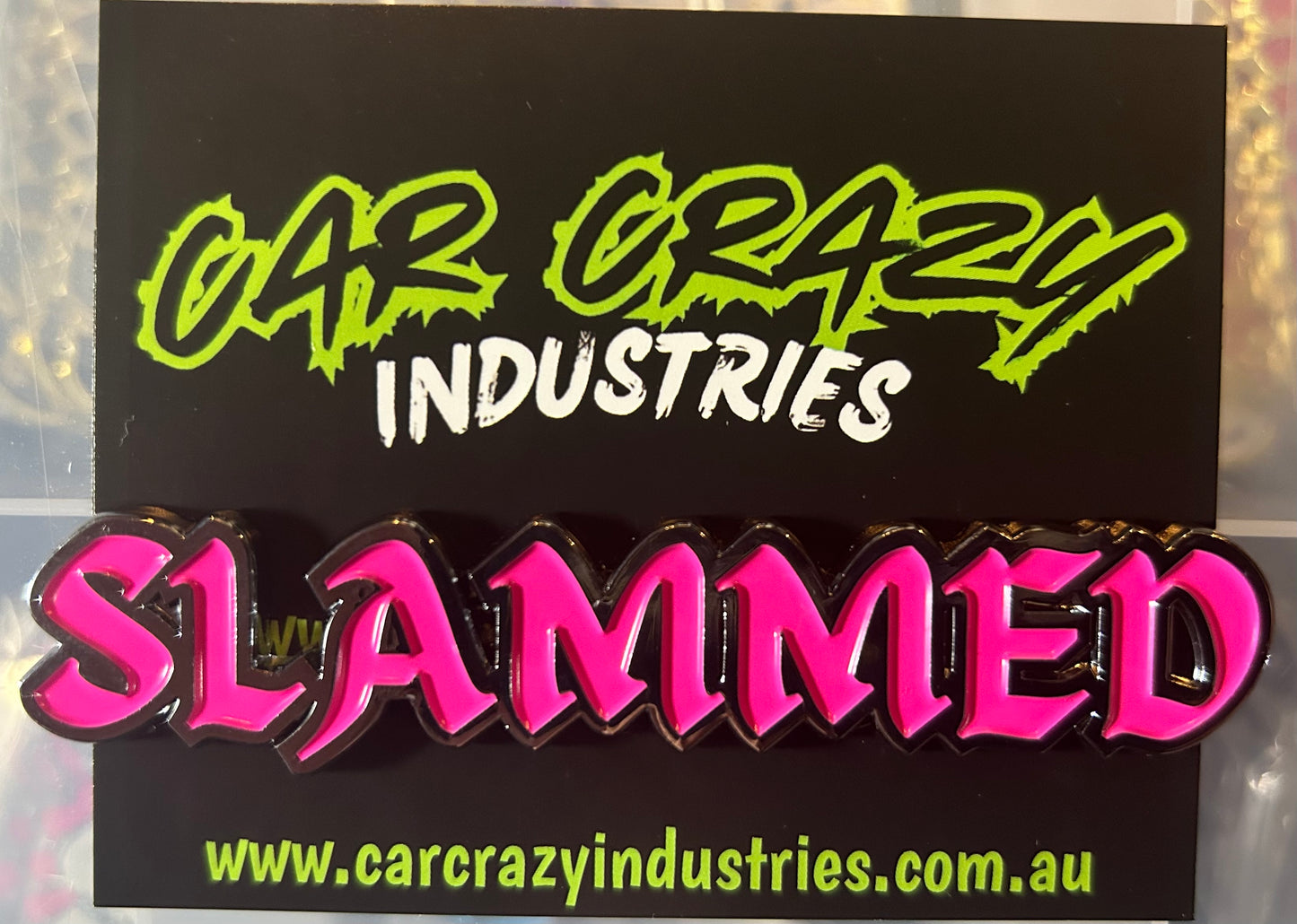 Custome chrome or gold Slammed Badges