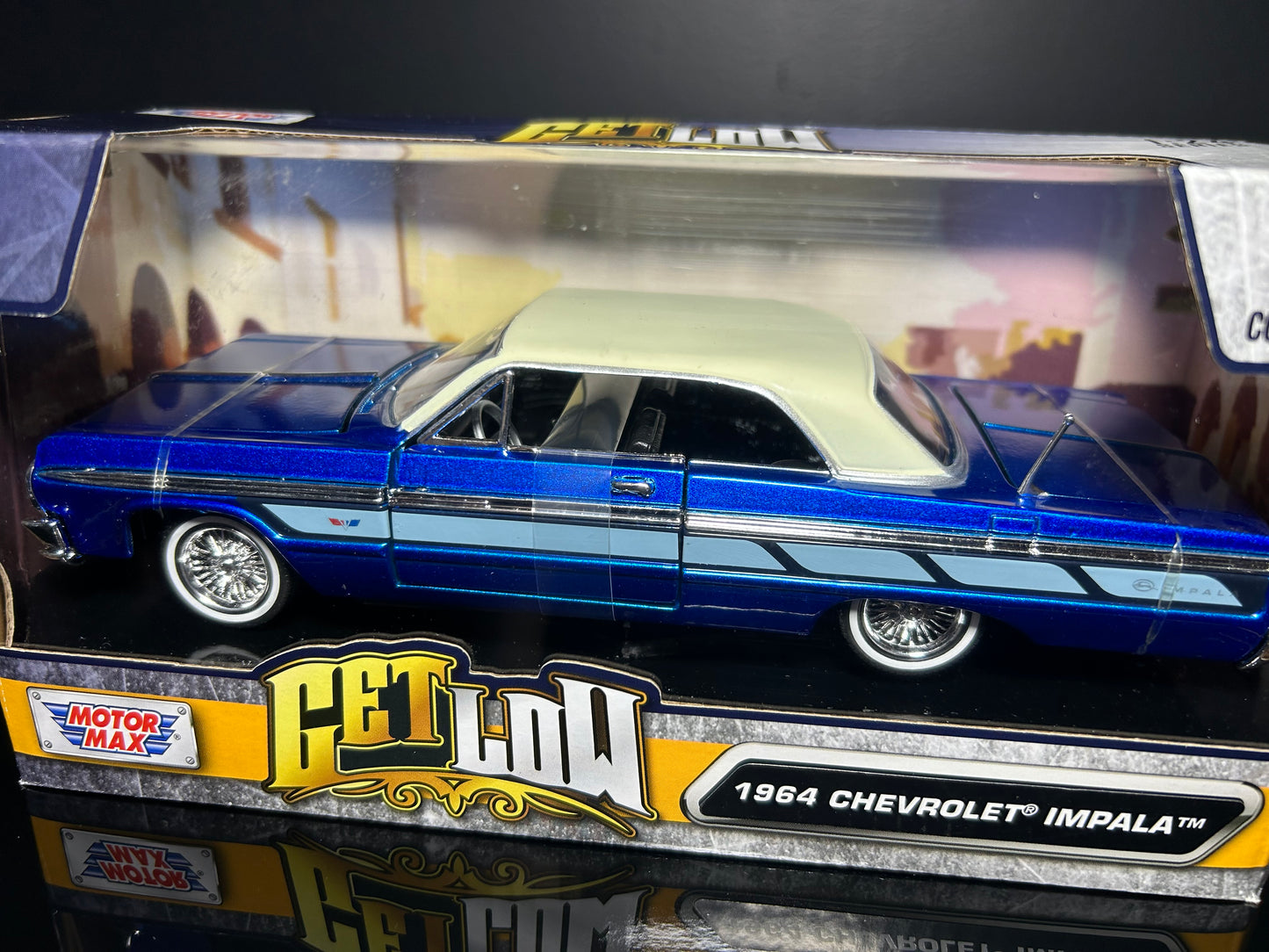 1:24 1964 chevy impala ss hardtop candy blue with white top