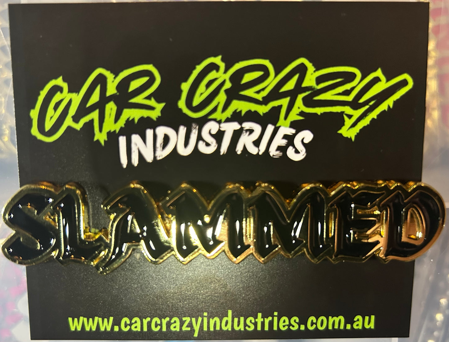 Custome chrome or gold Slammed Badges