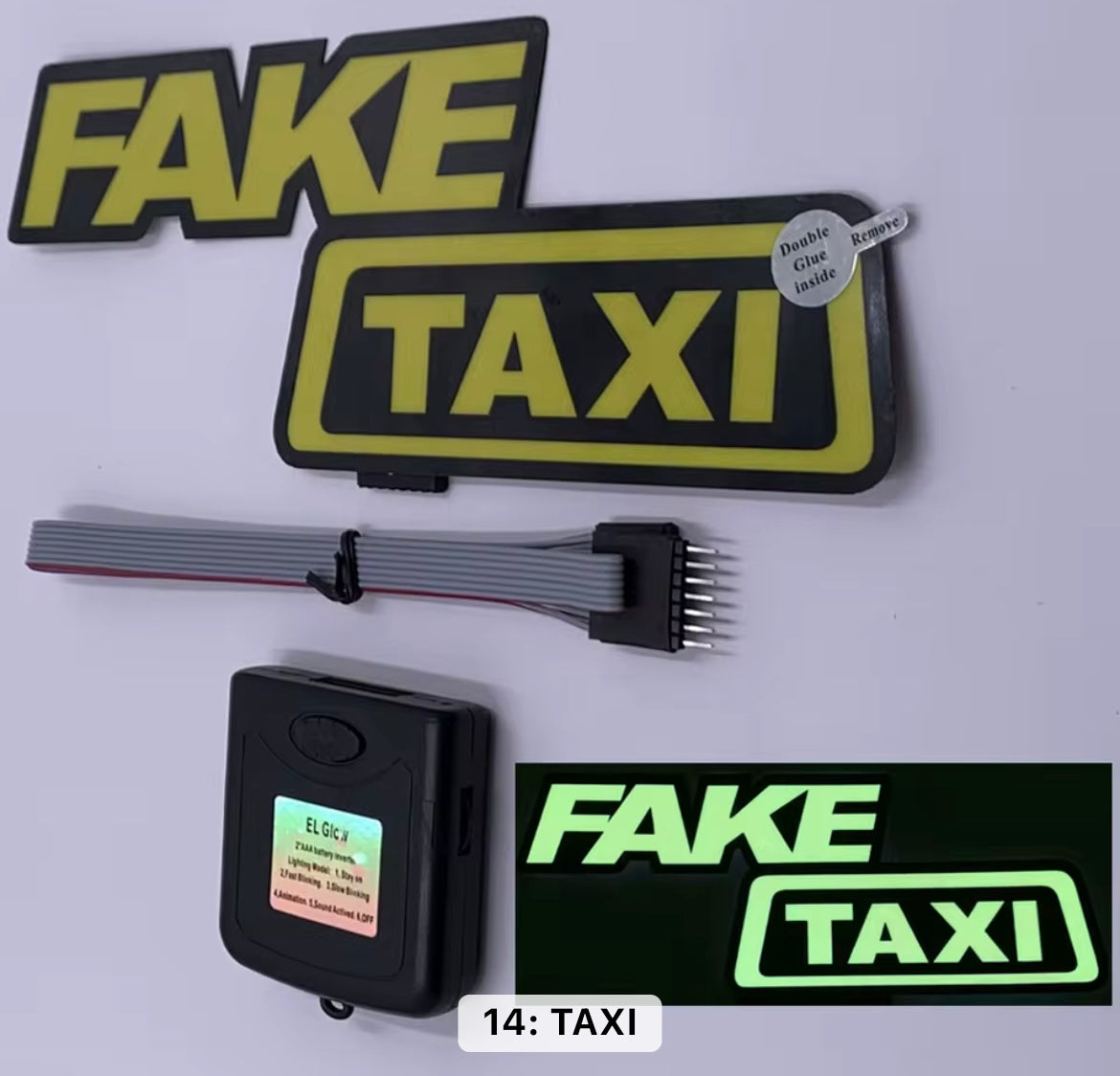 Fake Taxi LED Sticker