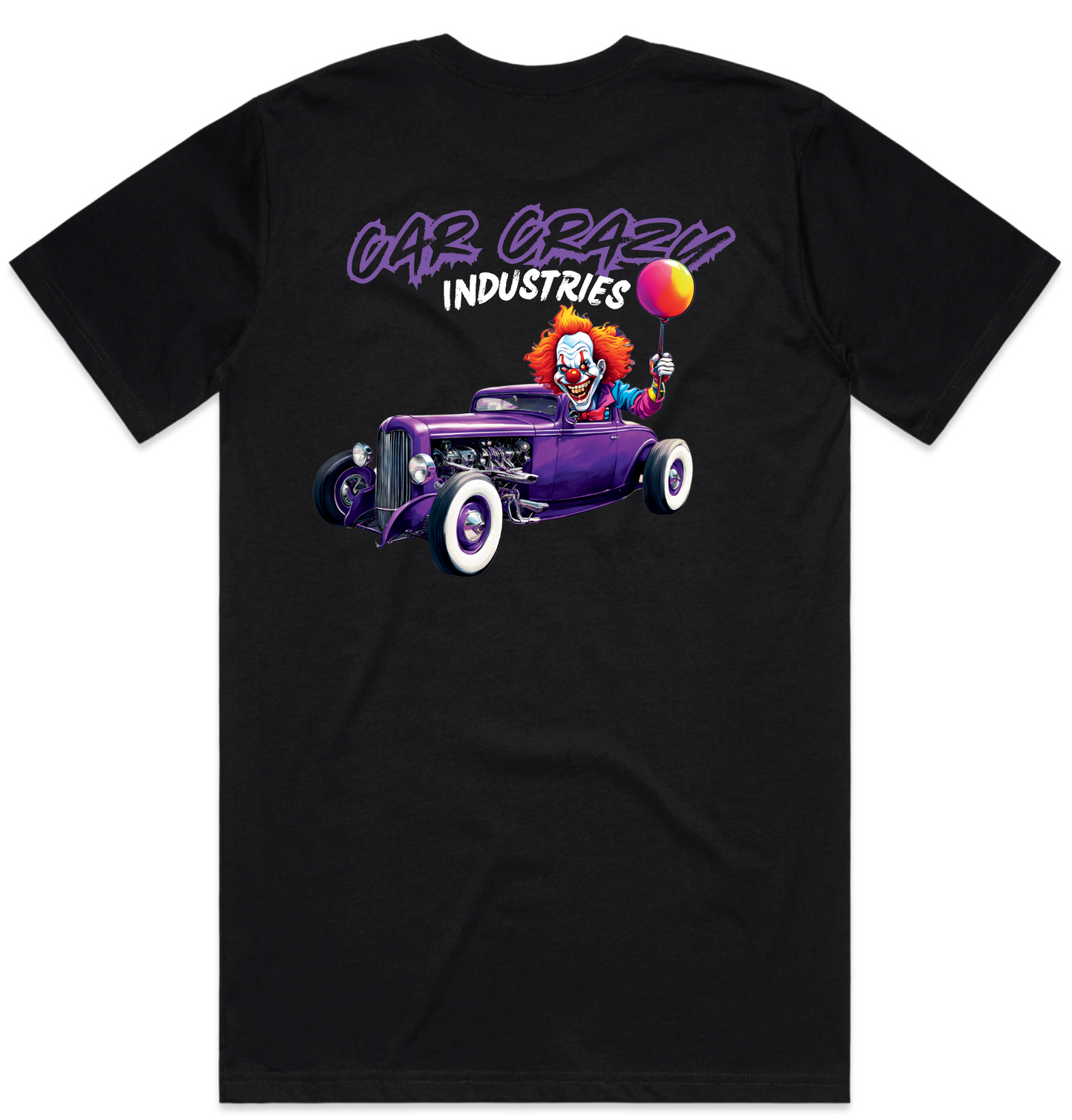 Crazy Clown Driving Hot Rod
