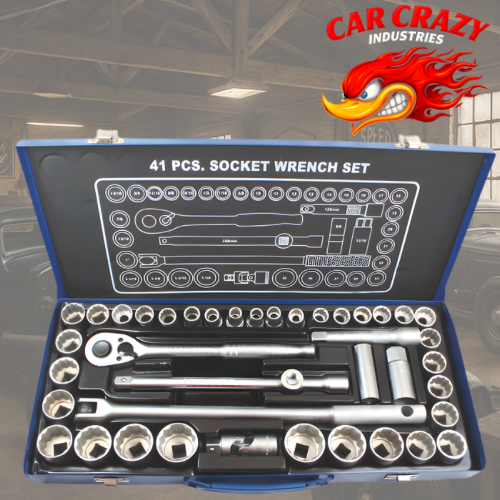 41 Pc 1/2 Dr. Metric and Sae Chrome Vanadium Socket Set