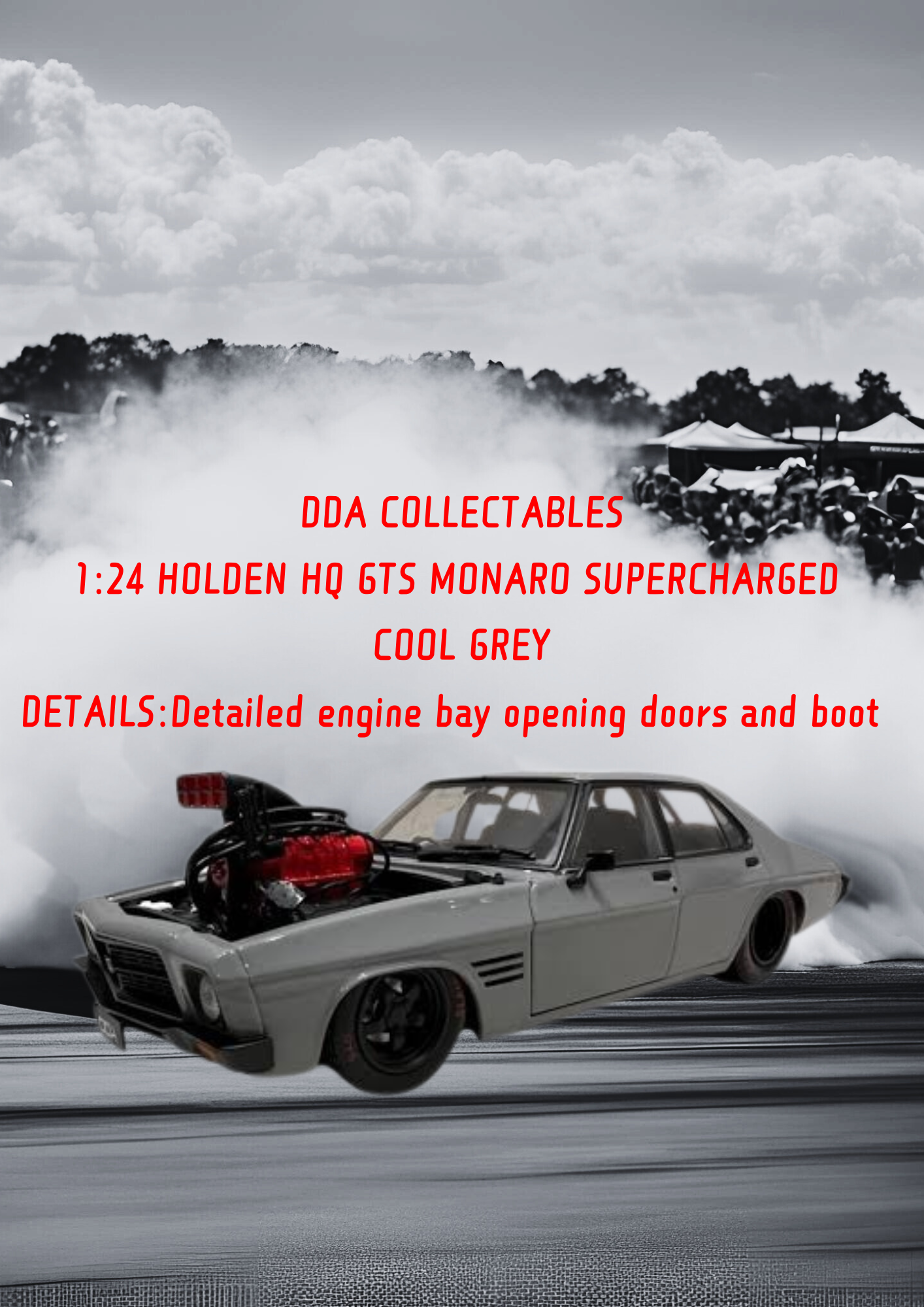 1:24 scale holden hq monaro supercharged cool grey