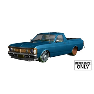PRE ORDER 1:24 Yellow 1969 XW Ford Ute Custom