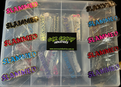 Custome chrome or gold Slammed Badges