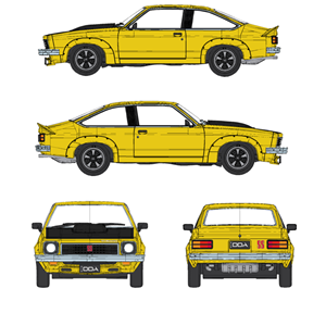PRE ORDER 1:24 Yellow A9X Torana 308 Factory Car