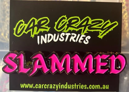 Custome chrome or gold Slammed Badges