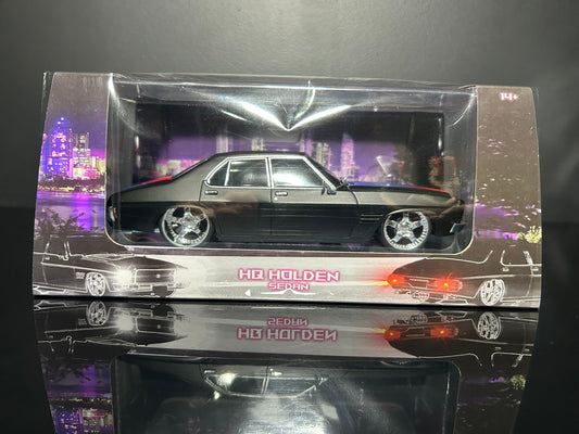 1:24 matte black holden hq custom light up