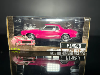 1:24 scale  1973 pink/white blown hq monaro