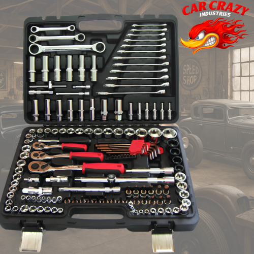 150 PCS 1/4”, 3/8” & 1/2” Dr socket Ratchet Kit