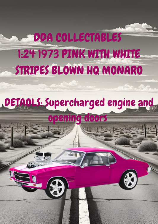 1:24 scale  1973 pink/white blown hq monaro